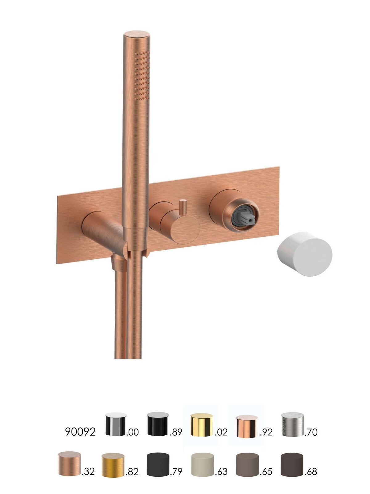 Однорычажный смеситель для ванны с 3 отверстиями и ручным душем Rubinetterie Frattini отдельная эстетика ARCH-00085349 - Вид №11