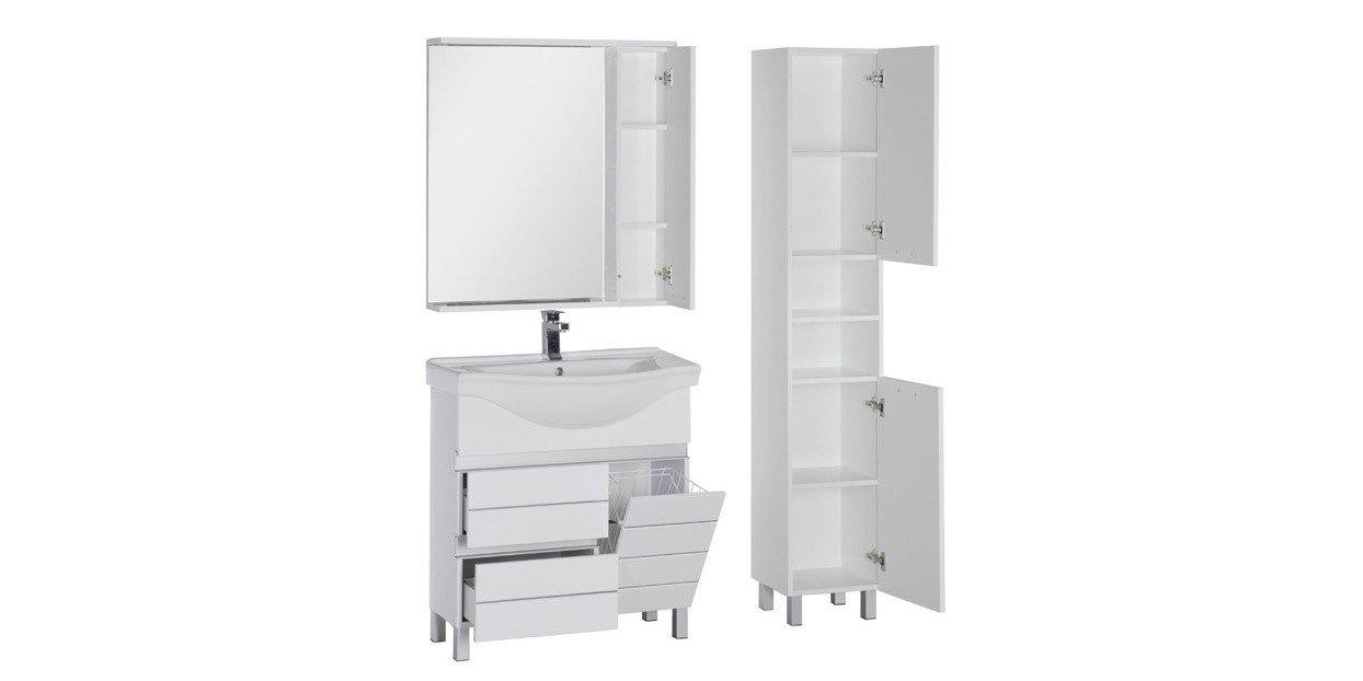 Комплект мебели Aquanet Доминика 80 б\к белый 00172411 - Вид №2