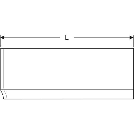 554.821.01.1 Передняя обшивка Geberit Renova для асимметричной ванны, левая Geberit  - Вид №2