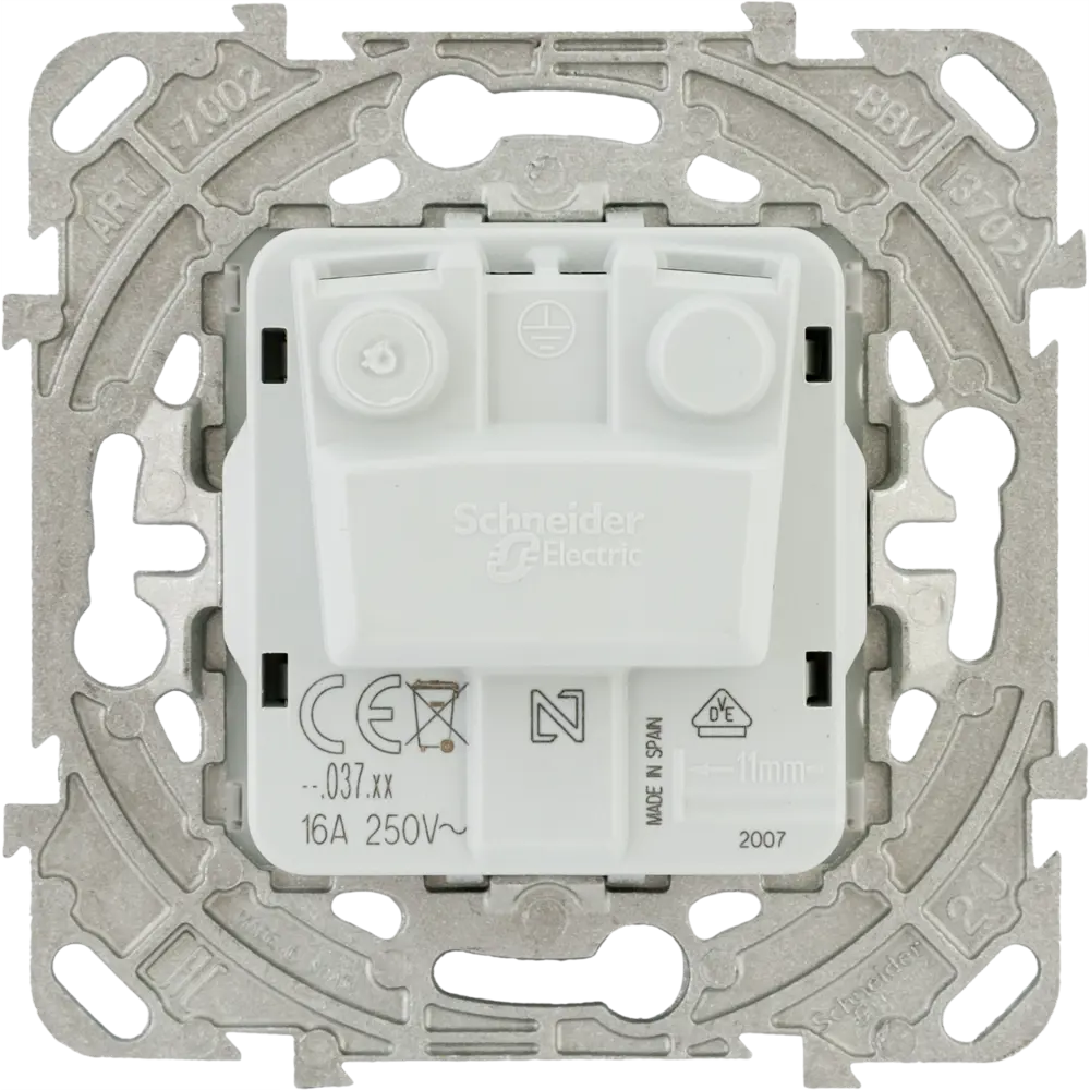 Розетка встраиваемая Systeme Electric Unica с заземлением, цвет белый 10156332 STLM-2020410 - Вид №4