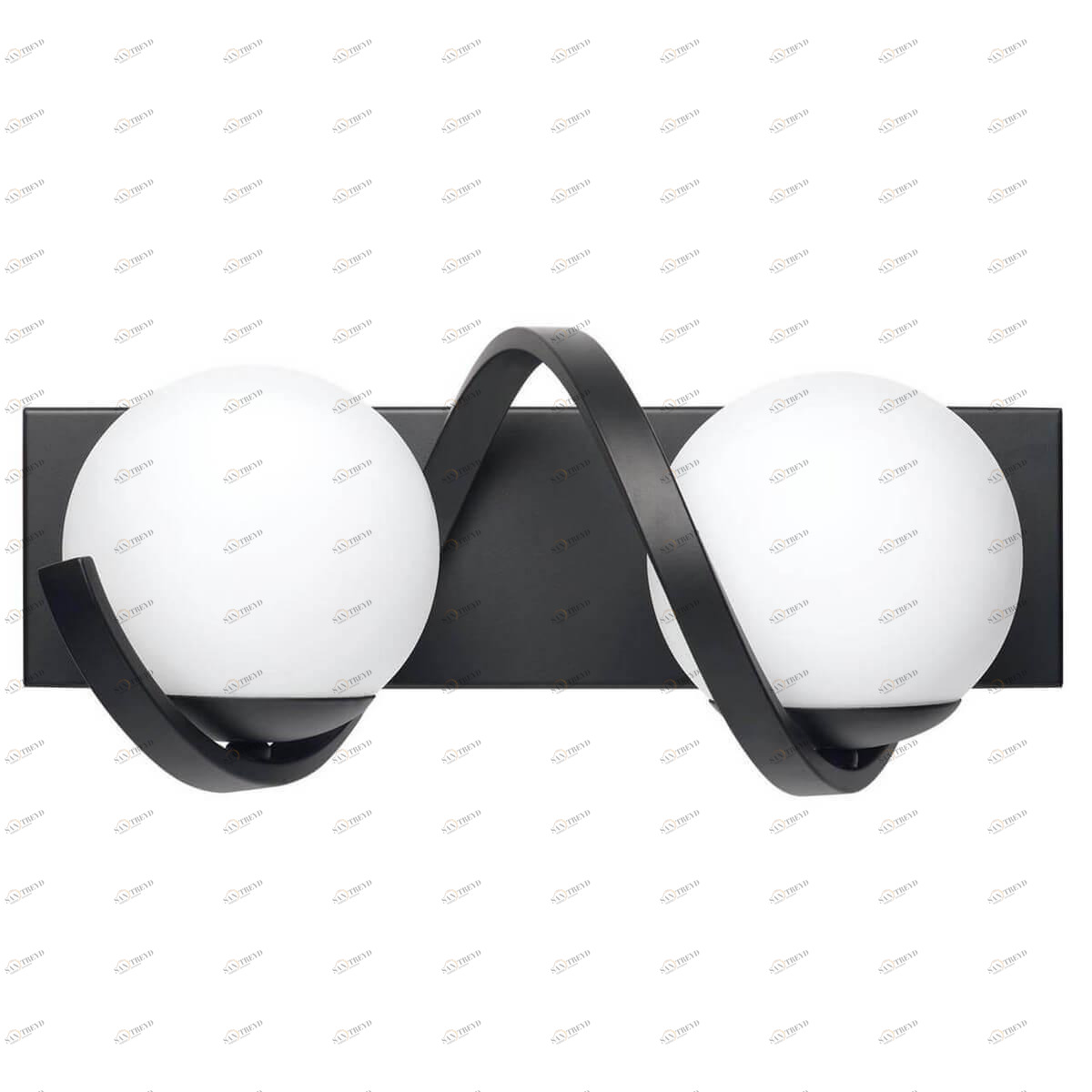 Бра со стеклянным плафоном на 2 лампы слоновая кость Globo 803627 LIGHTSTAR GLOBO 00-3931521 Белый;черный