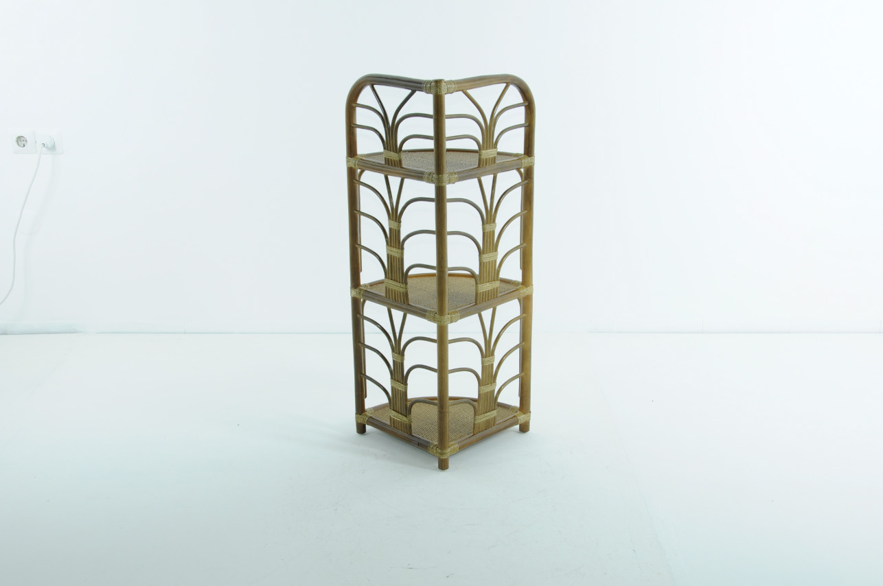 Этажерка угловая с 3 полками олива Calamus Rotan VINOTTI  00-3885325 Зеленый  - Вид №2