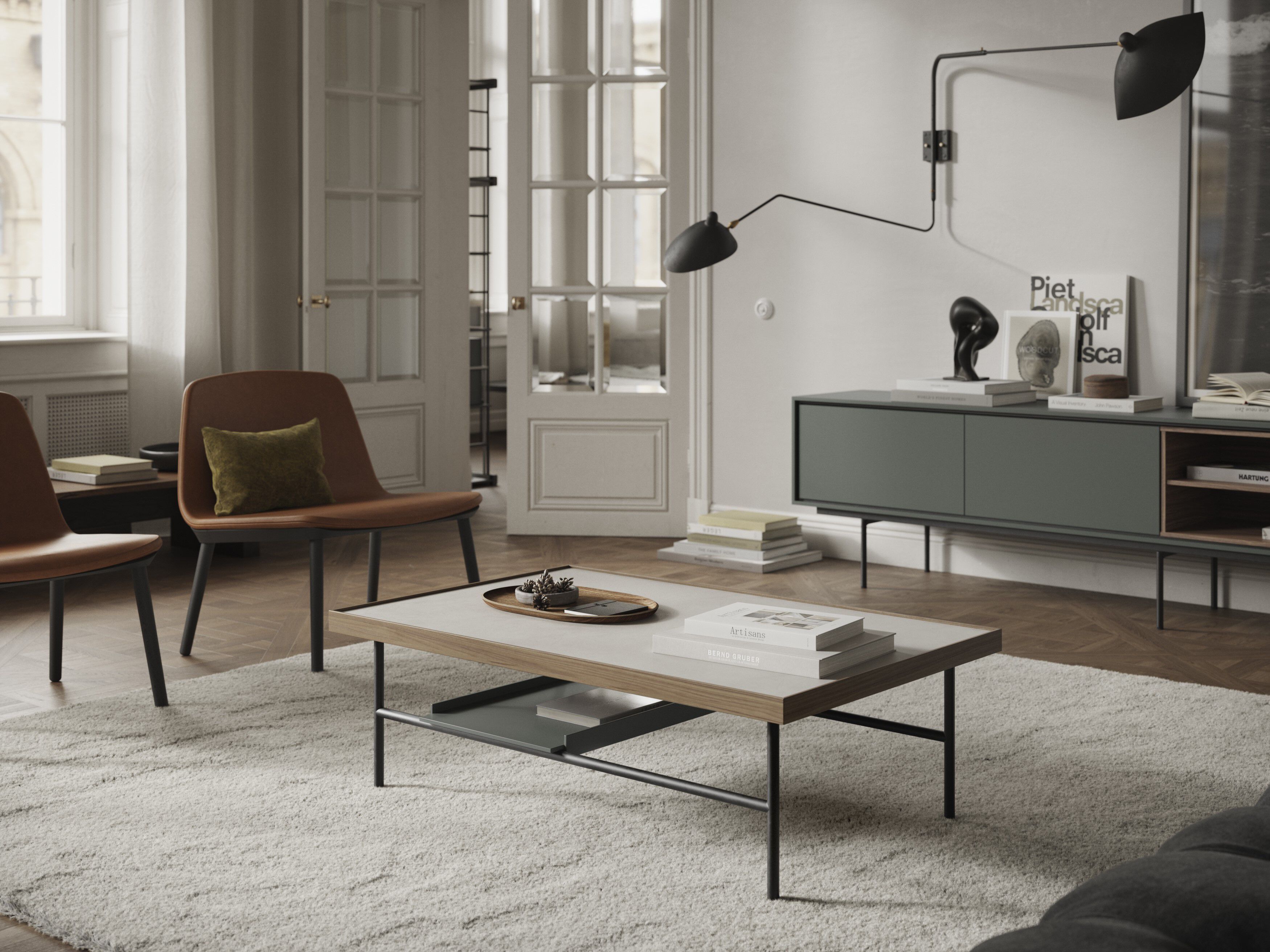 Прямоугольный деревянный и керамический журнальный столик TREKU Kutxa ARCH-00118649 - Вид №2