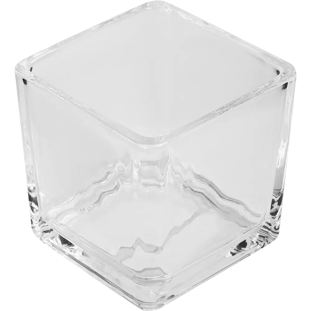 89340789 Подсвечник Evis Стеклянный кубик 52x52 см стекло цвет прозрачный STLM-0826020 