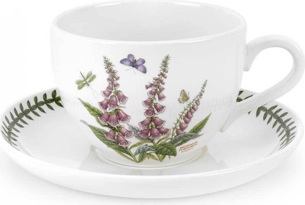 10569193 Portmeirion Чашка для завтрака с блюдцем Portmeirion Ботанический сад.Наперстянка 500мл, фарфор Фарфор 