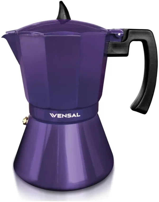 91233005 Гейзерная кофеварка Vensal VS3202VT 300 мл 6 чашек литой алюминий цвет фиолетовый STLM-0874477
