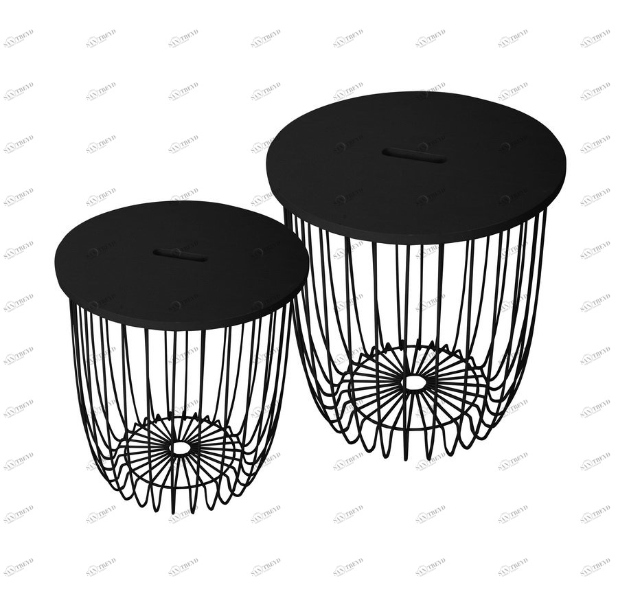 Журнальный столик круглый черный 34,5 см Easy BRADEX HOME  00-3973989 Черный 