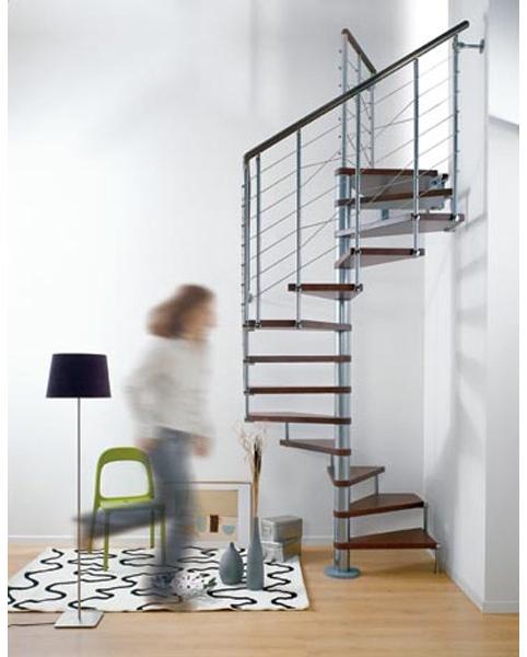 Fontanot Винтовая лестница из стали и дерева квадратного плана Pixima sun-id-1347290 - Вид №3