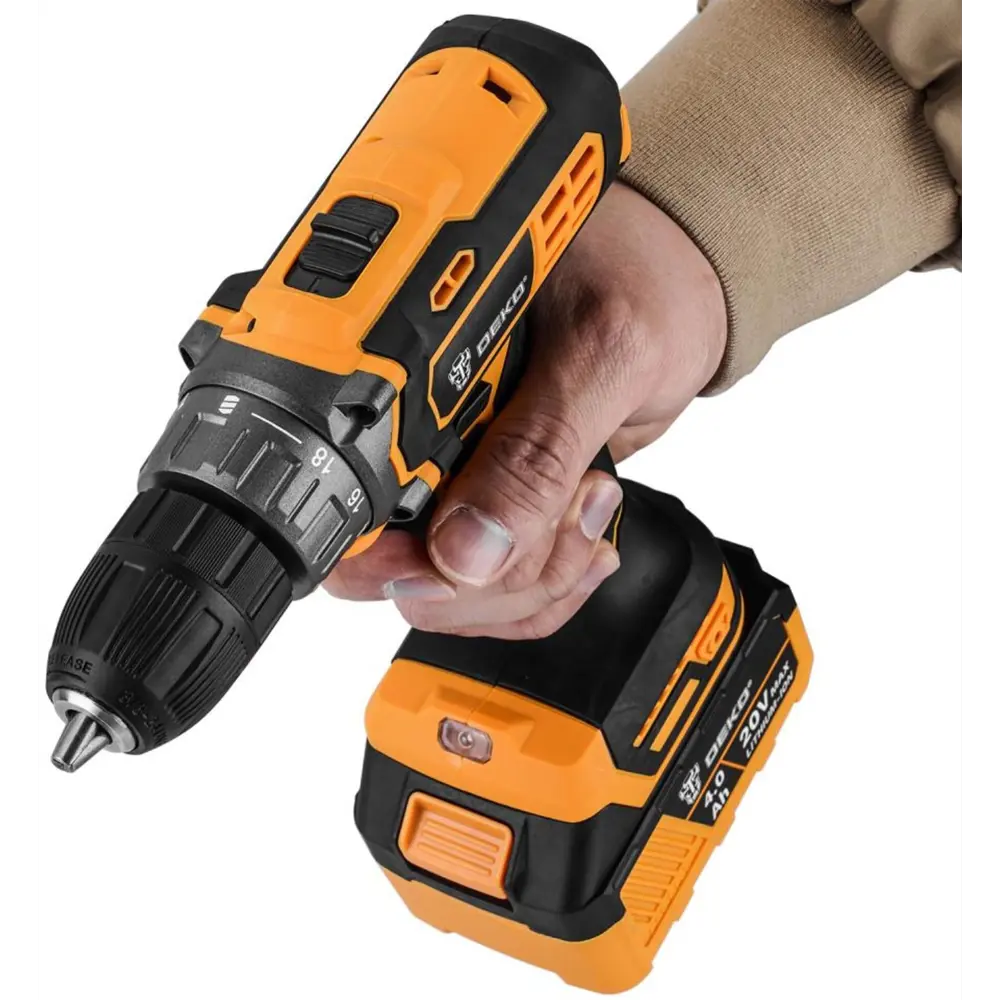 Аккумуляторный набор Deko: дрель и углошлифмашина для профессиональных работ 89365774 STLM-0841149 - Вид №7