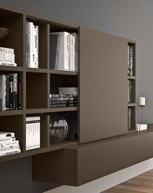 PIANCA Настенная модульная лакированная стенка для хранения вещей Spazioteca sun-id-1357793 - Вид №1