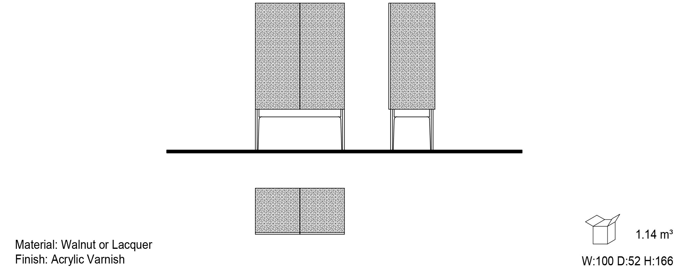 Шкаф с распашными дверцами Mobi розовый ARCH-00141982 - Вид №2