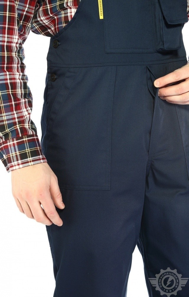 65642 Полукомбинезон "Эксперт-2" темно-синий  Летняя спецодежда  размер 64-66/170-176  - Вид №9