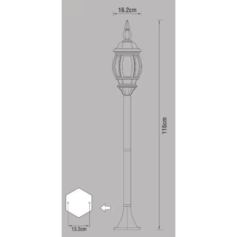 Столб уличный Inspire Dubai 1xE27х100 Вт, 116 см, цвет бронзовый, IP23 12968908 STLM-2210338  - Вид №5