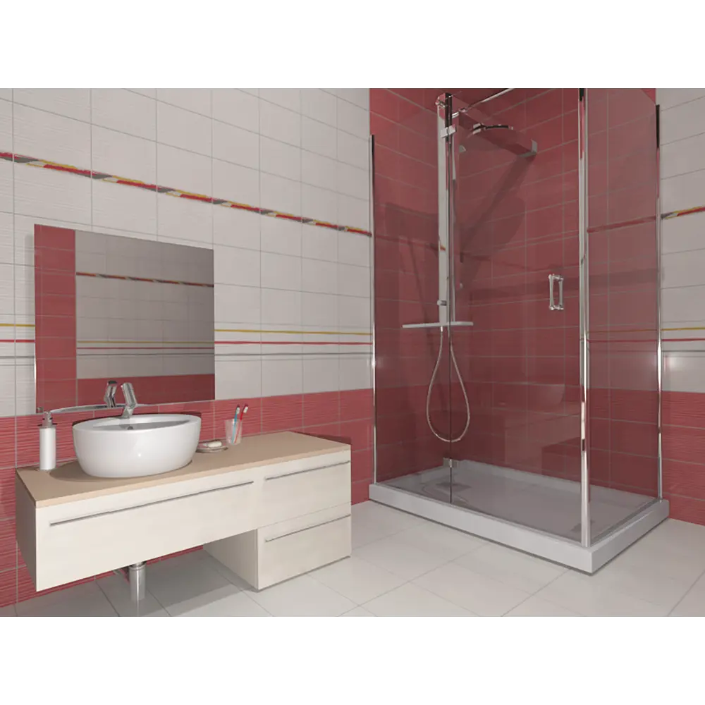 Плитка настенная Courage 40x20 см 1.2 м² цвет красный CULTO STLM-2044432 - Вид №4