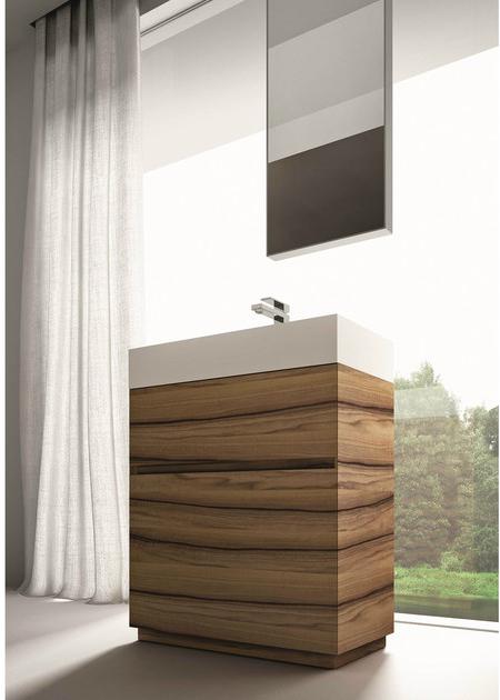 Ideagroup Тумба под раковину из орехового дерева Cubik sun-id-1499482 - Вид №1