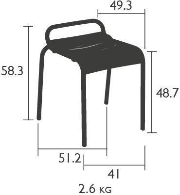 Fermob Штабелируемый алюминиевый садовый стул Luxembourg 4111 - Вид №5
