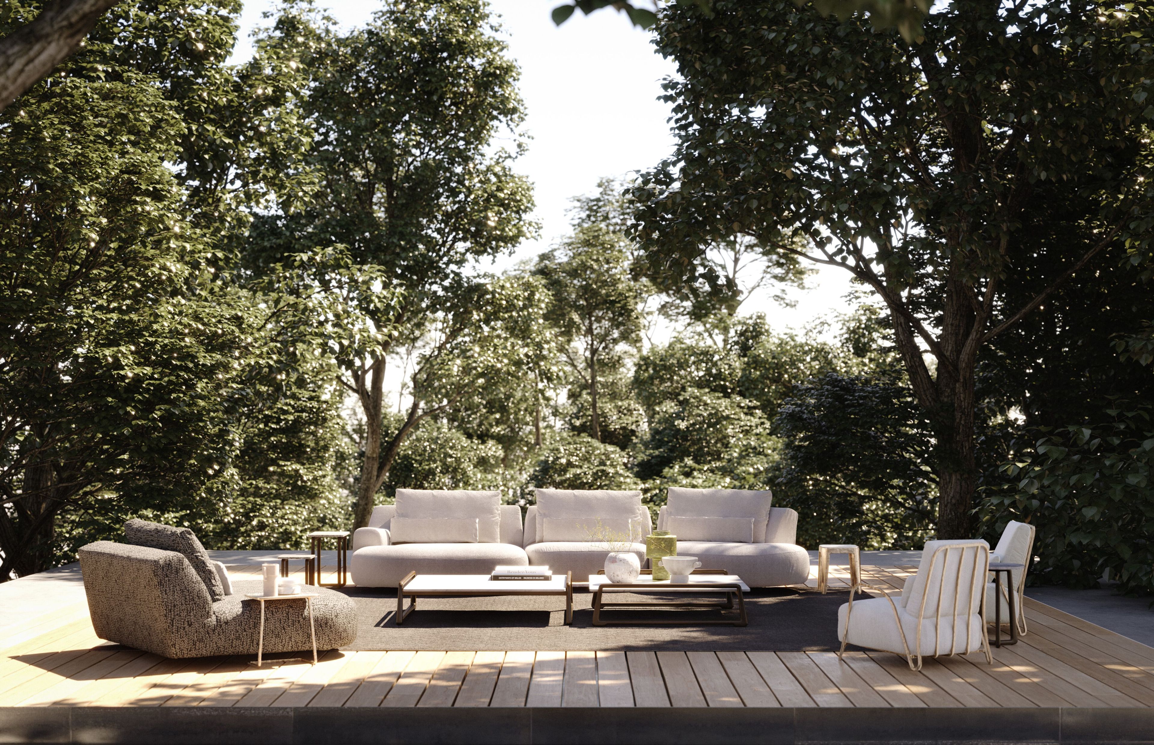 Бронзовый прямоугольный садовый столик Exteta Moonlight ARCH-00053616 - Вид №11