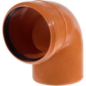 Отвод наружный 87 градусов 110 мм