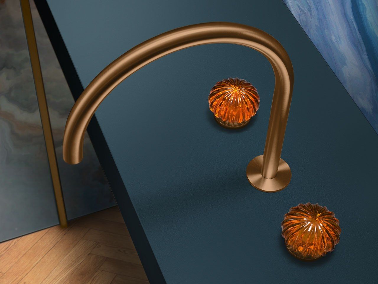 Смеситель для раковины с 3 отверстиями из нержавеющей стали без слива Radomonte Dorin ARCH-00107570 - Вид №2