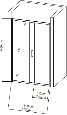 GR-170/2 Душевое ограждения на борт вынны Grossman Китай  - Вид №2