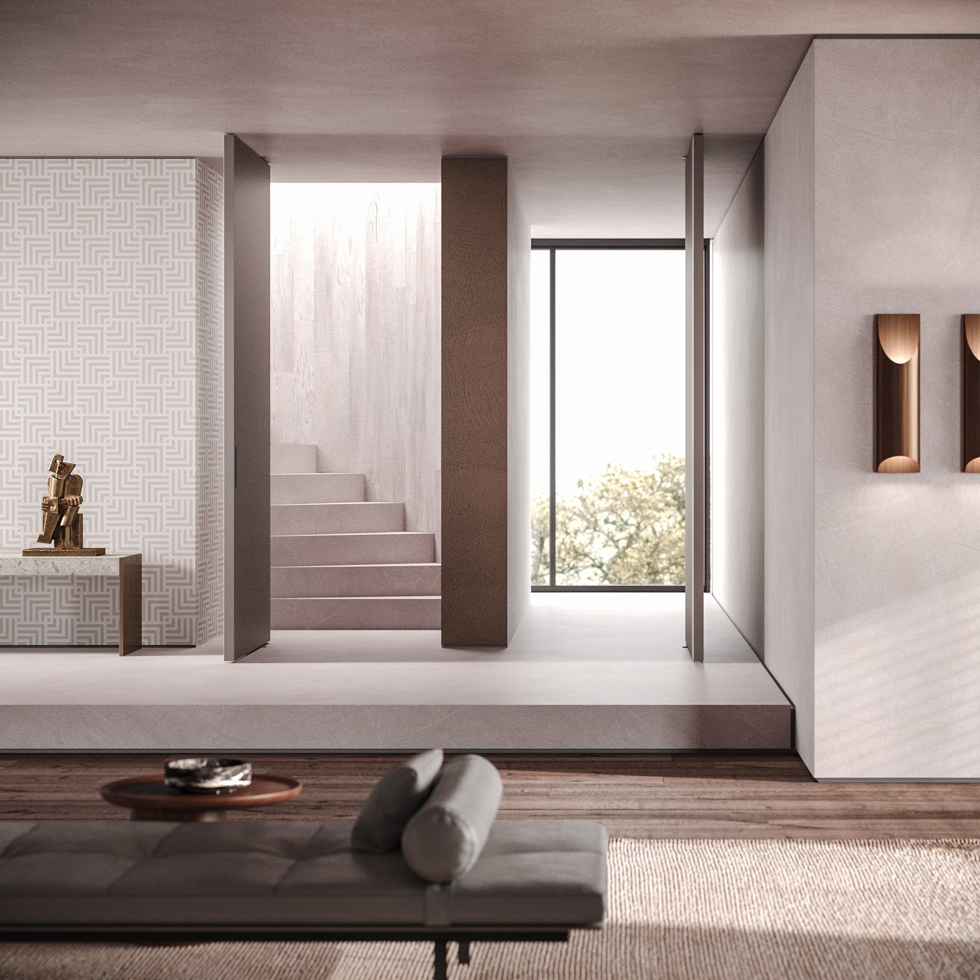 Деревянная висячая дверь HenryGlass Adela ARCH-00042895 - Вид №5