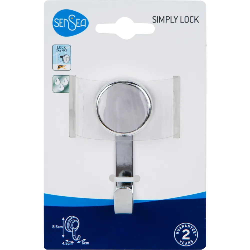 Крючок двухрожковый Sensea «Simply Lock» на присоске цвет хром 15308340 STLM-2146672  - Вид №4
