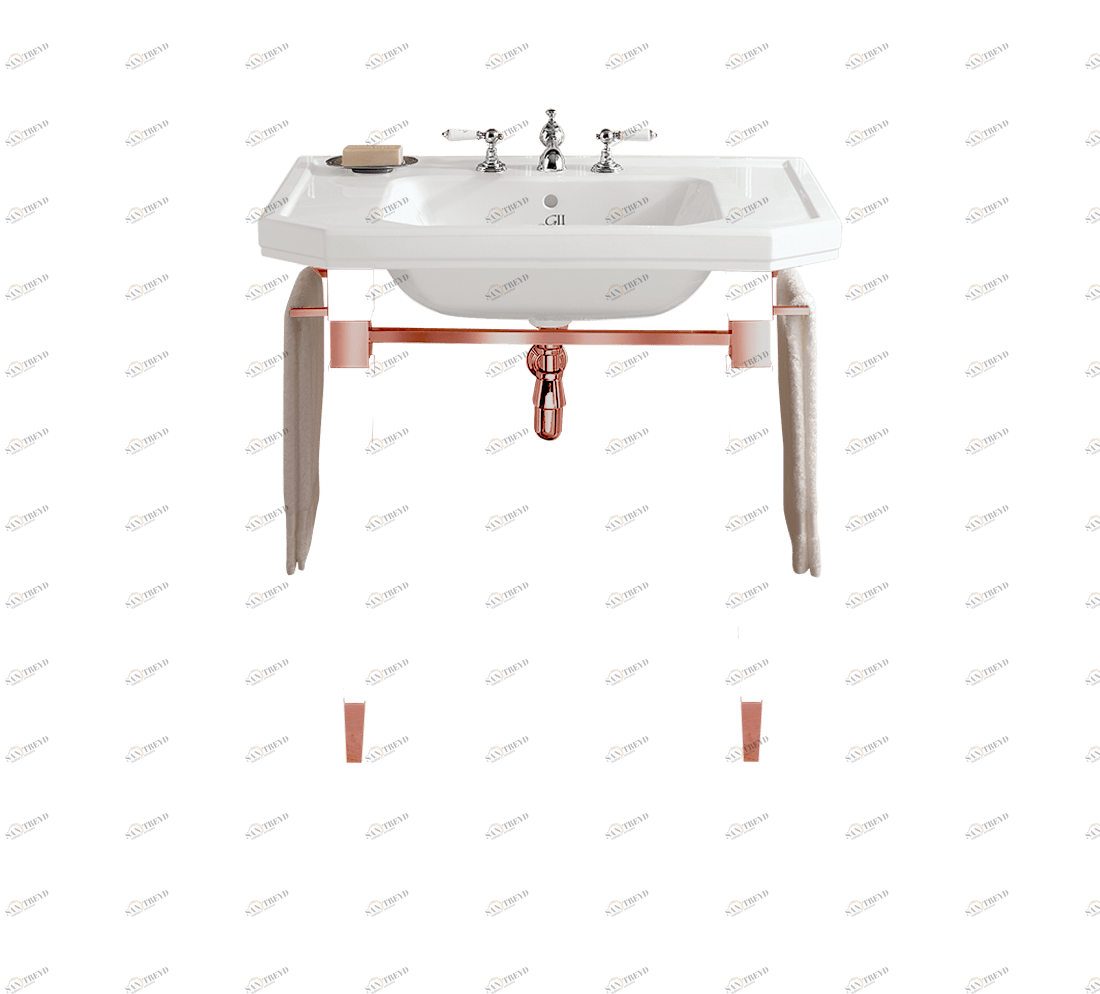 GH101426 Подвесная раковина настенная овальная Gentry Home  белая 