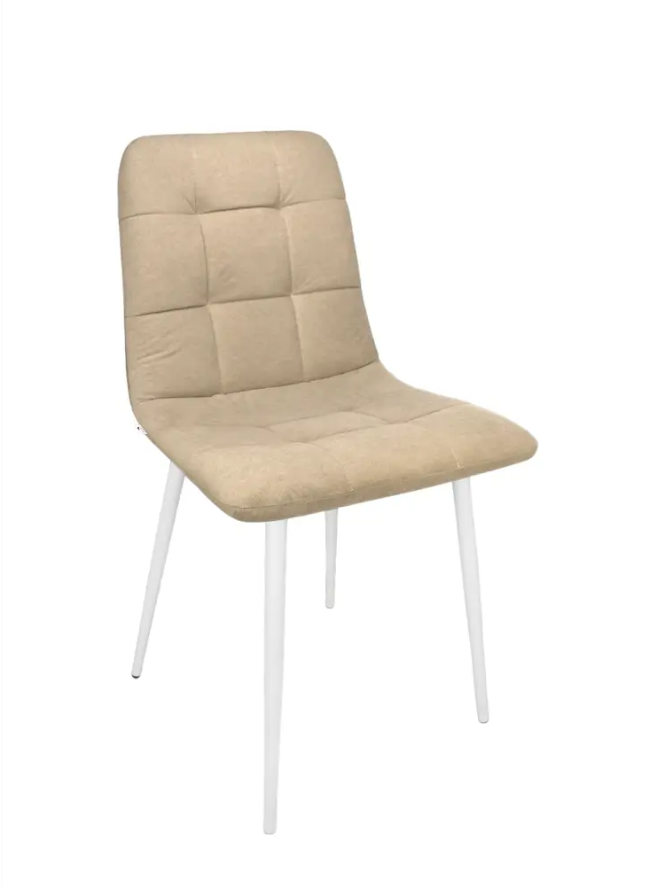 91479319 Стул Callisto Mobili М205.1 44x89x42 см велюр цвет бежевый/белый STLM-0870203