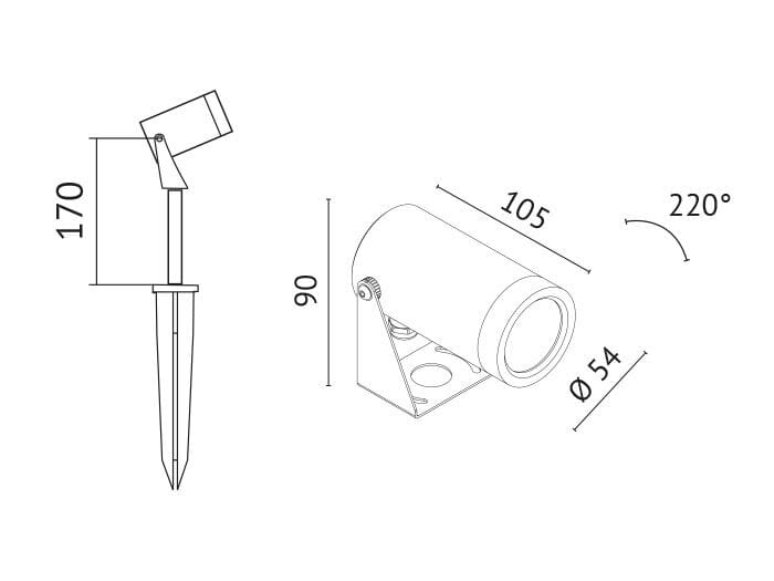Анодированный алюминиевый светодиодный напольный прожектор A.L.S DXS ARCH-00128610 - Вид №11