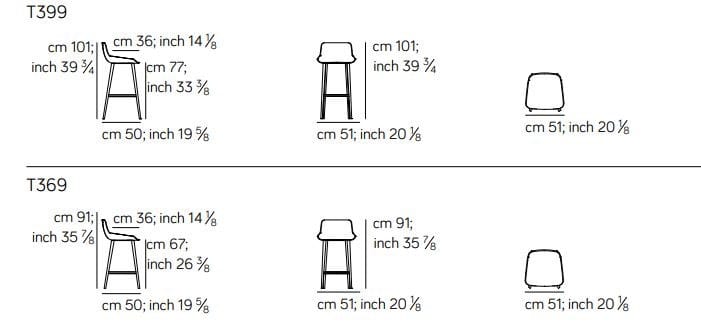 Высокий стул из ткани Amura Panis ARCH-00046515 - Вид №1