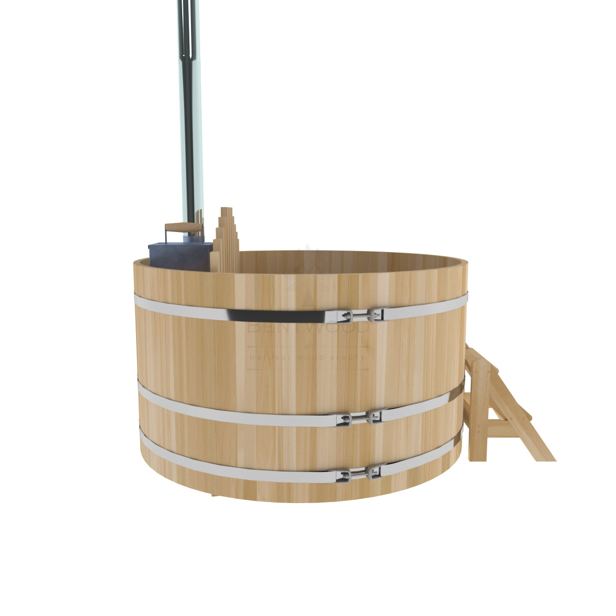 1603 Фурако из кедра D=1.8 с внутренней печкой. Высота 1,0м. Исполнение "Премиум". Alyarus  - Вид №1