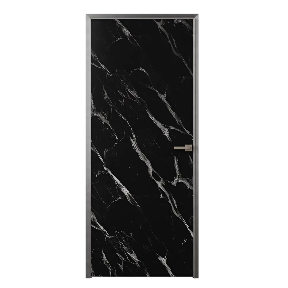 Дверь межкомнатная глухая с замком в комплекте Invisible FC99 60x220 мм HPL цвет черный 88401497 STLM-2039952 Santreyd 