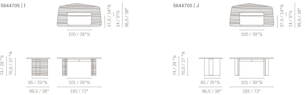Poltrona Frau Рабочий стол из дуба L'ufficio - sistemi direzionali sun-id-1463328 - Вид №4