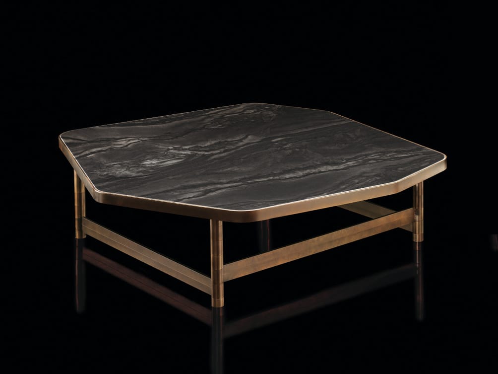 Журнальный столик с металлической трубкой и каменным верхом Henge OR ARCH-00120138