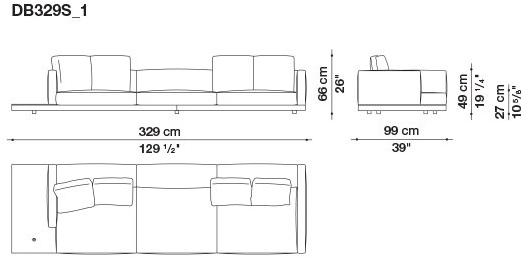 B&B Italia Кожаный диван Dock sun-id-1441060 - Вид №115