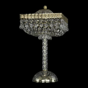 Лампа настольная хрустальная 48х25 см прозрачно-золотистая Bohemia Ivele 19272L4/25IV G BOHEMIA IVELE КЛАССИЧЕСКИЕ 00-3889228 Золото;прозрачный
