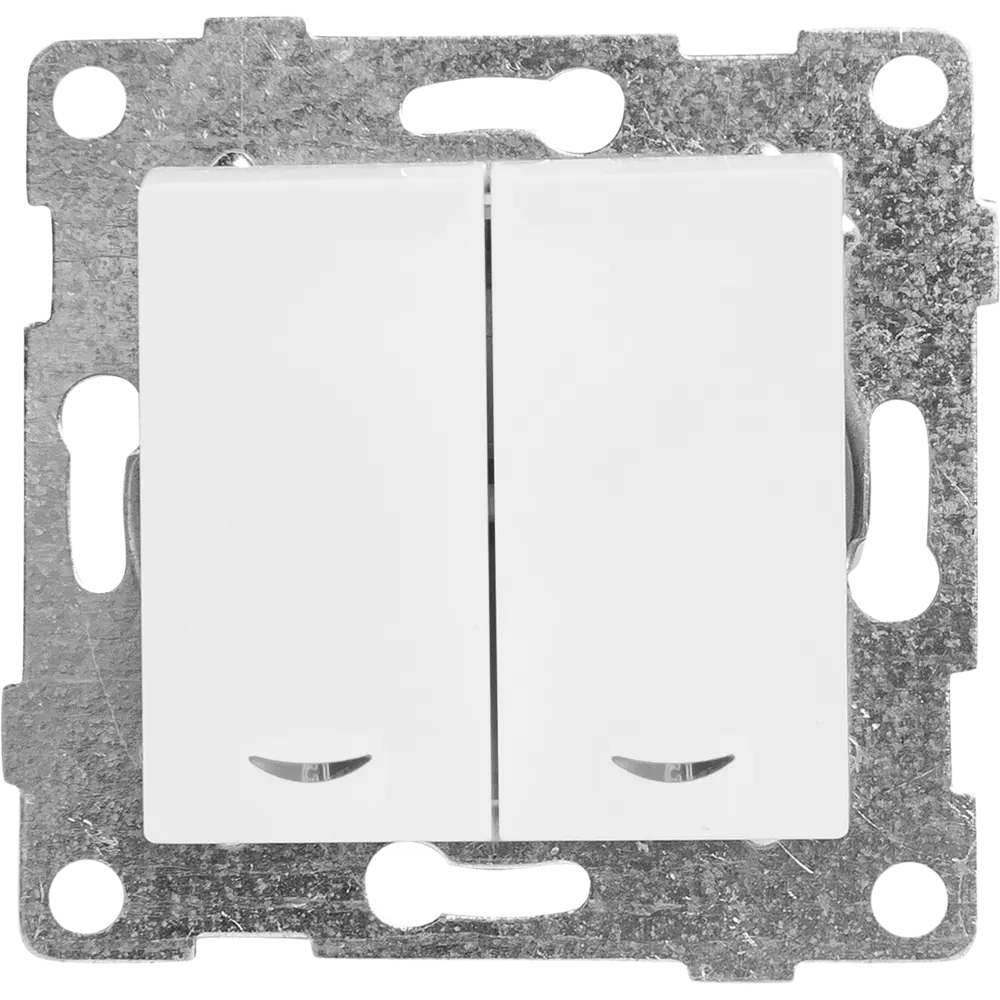 Выключатель GUSI Electric Classic с индикацией в жемчужном исполнении 83864315