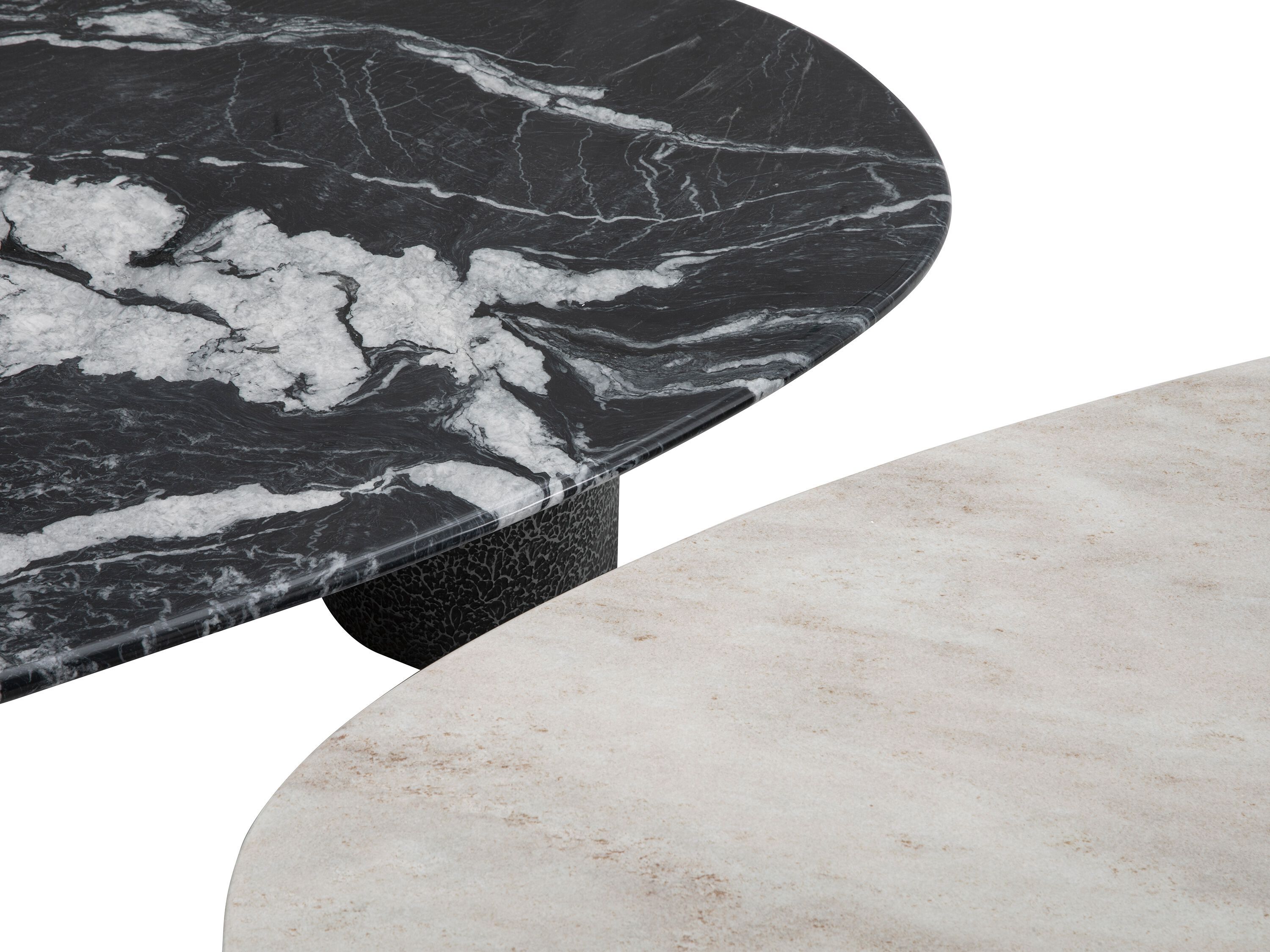 Овальный журнальный столик из мрамора и нержавеющей стали CAMPO DE' FIORI ASCT701 ARCH-00084860 - Вид №4