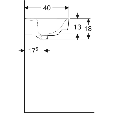 501.714.00.1 Раковина Geberit Renova Compact Geberit  - Вид №35
