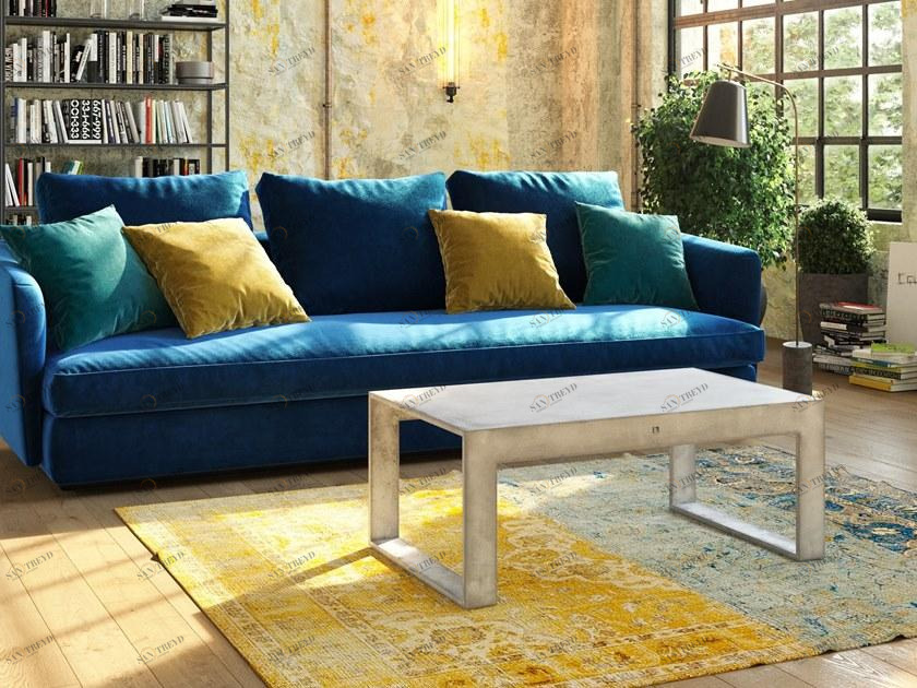 Gravelli Низкий прямоугольный журнальный столик из бетона sun-id-1426087