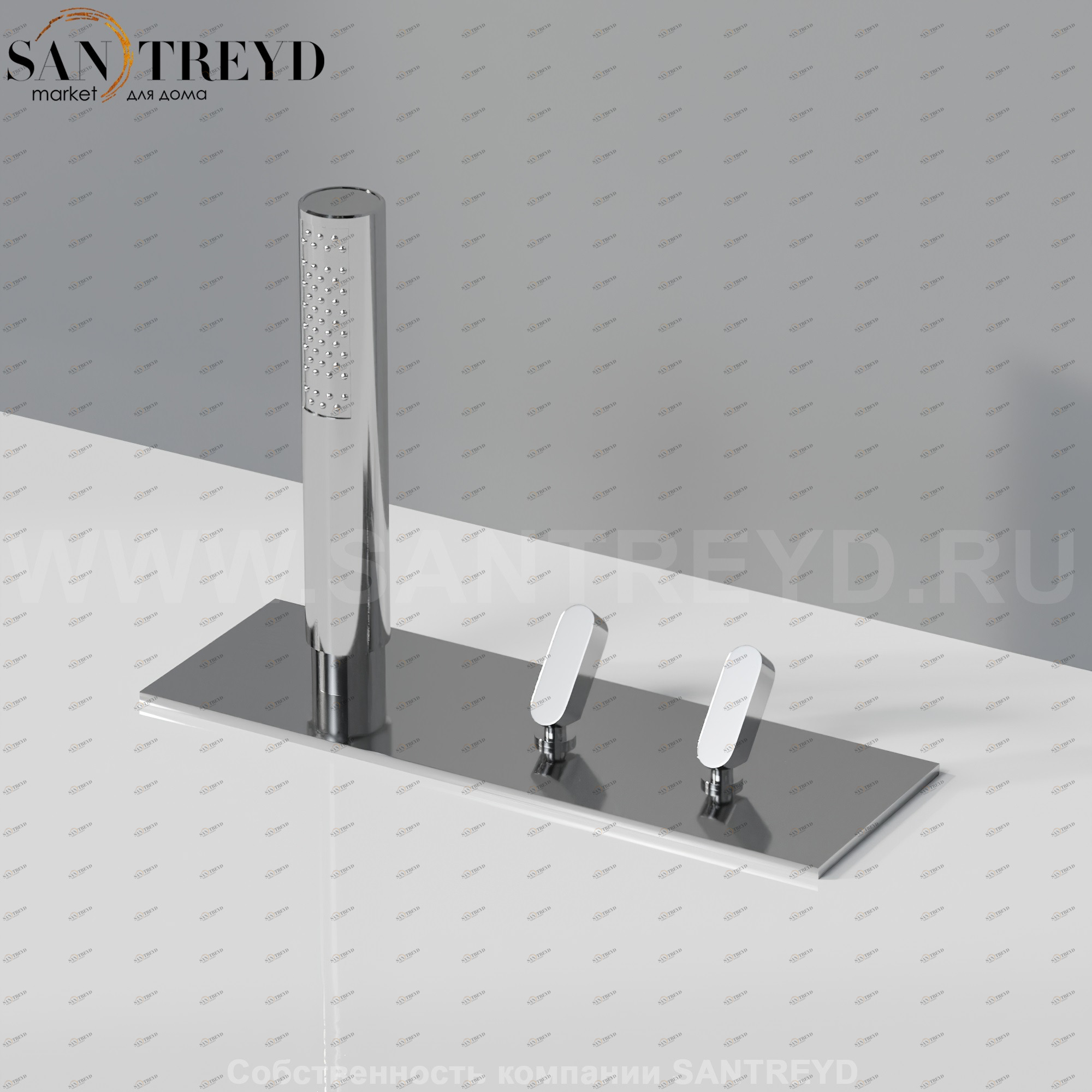 Напольный смеситель ARUB0960S SQUARE для ванны хромированный Agape