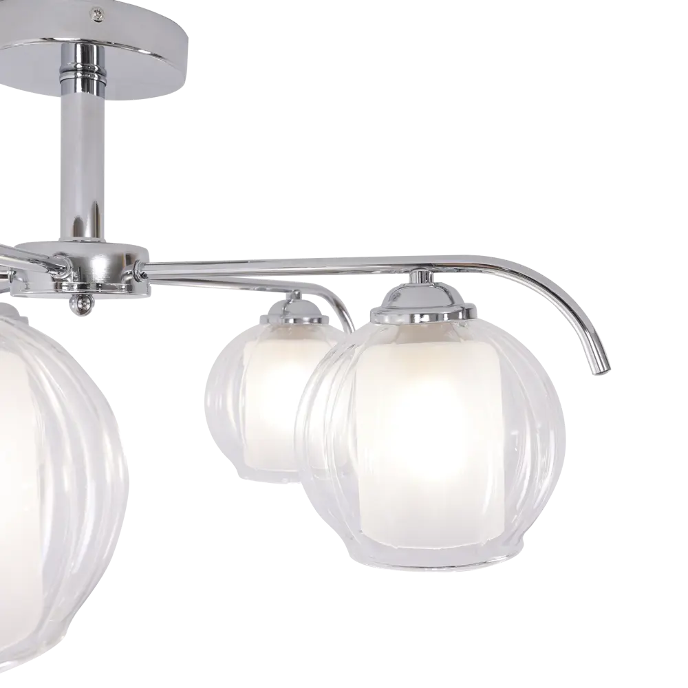 Люстра SCHAFFNER Divo 4410 - неоклассическая пятирожковая с хромированной штангой 89426417 STLM-1571461 - Вид №5