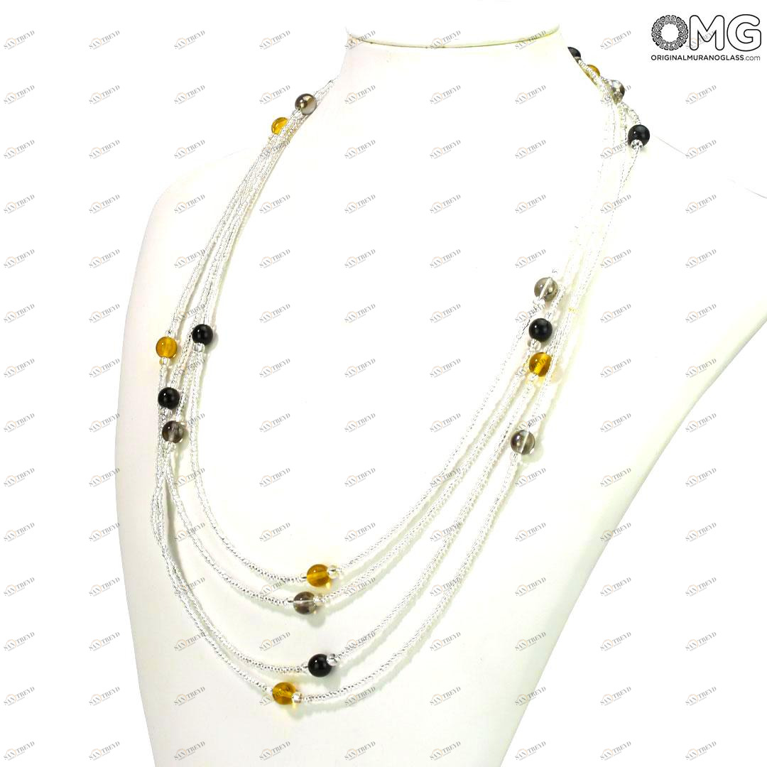 4760 ORIGINALMURANOGLASS Ожерелье с венецианскими бусинами Zattere 250 см 