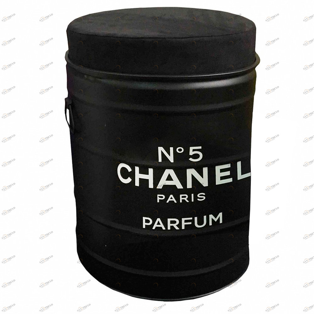 Декоративная бочка-пуф Chanel №5 black M STARBARREL  014405 Черный 