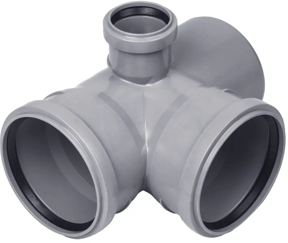 Крестовина канализационная ПОЛИТЭК двухплоскостная левая для труб разного диаметра 11012760