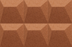 311 111 616 Пробковая 3D-плитка для стен Ramp Terracotta GRANORTE 3DForms