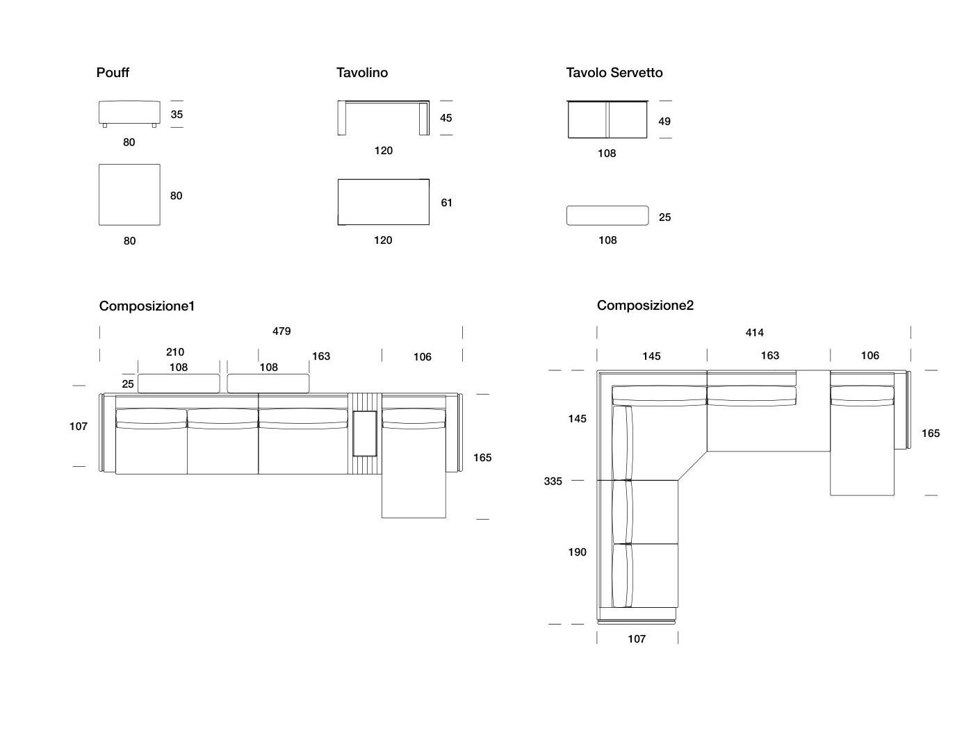 Ткань диван Former In Italia Horik ARCH-00058963 - Вид №9