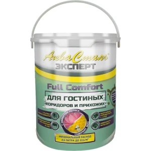 91592686 Краска для стен и потолков АкваСтиль Эксперт Full Comfort гостиные-коридоры матовая белая база А 2.5 л STLM-1427419