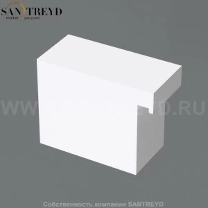 Effegibi ACCESSORI Модульная скамейка для облицовки, прямоугольная секция правая боковая заглушка белая. Возможна установка LED подстветки SV31000055