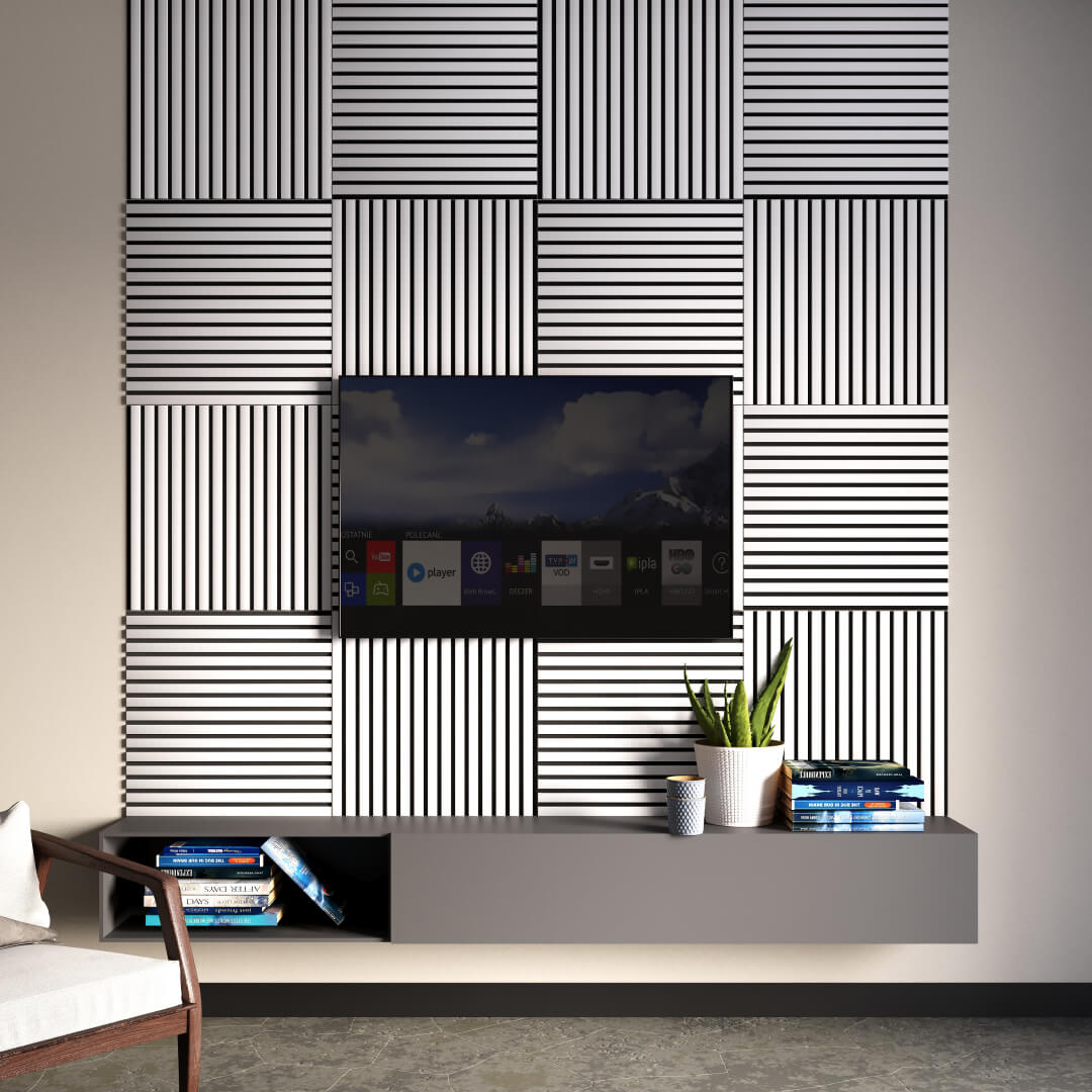 Панель Стеновая Акустическая Stella Comfort Standart Белый 600х600х9 (уп.1шт.) STSR-25 - Вид №5